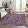 Addison Rugs Chantille ACN1240 Eggplant 9' x 12' Indoor/Outdoor, Machine Washable, Easy Clean, Non Shedding, Bedroom, Living Room, Dining Room, Kitchen, Patio Rug view 4