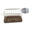 Brrnoo Left Kitchen Sink Faucet Organizer with Hook and Drain Tray, Sponge Holder Thickened Aluminum Sink Organizer Rack for Cloths Drain Stopper (Silver) view 2