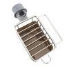 Brrnoo Left Kitchen Sink Faucet Organizer with Hook and Drain Tray, Sponge Holder Thickened Aluminum Sink Organizer Rack for Cloths Drain Stopper (Silver) view 4
