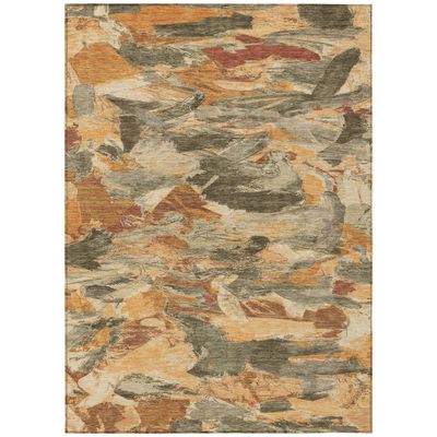 Addison Rugs Chantille ACN1345 Copper 8' x 10' Indoor/Outdoor, Machine Washable, Easy Clean, Non Shedding, Bedroom, Living Room, Dining Room, Kitchen, Patio Rug