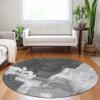 Addison Rugs Chantille ACN1334 Gray 8' x 8' Indoor/Outdoor, Machine Washable, Easy Clean, Non Shedding, Bedroom, Living Room, Dining Room, Kitchen, Patio Round Rug view 1
