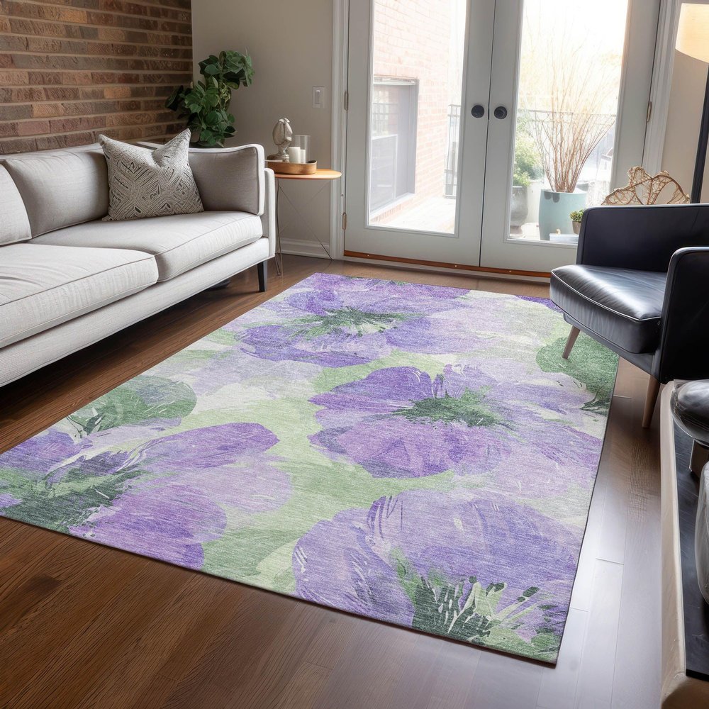 Addison Rugs Chantille ACN1554 Lavender 10' x 14' Indoor/Outdoor, Machine Washable, Easy Clean, Non Shedding, Bedroom, Living Room, Dining Room, Kitchen, Patio Rug