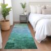 Addison Rugs Chantille ACN1471 Teal 2'3" x 7'6" Indoor/Outdoor, Machine Washable, Easy Clean, Non Shedding, Bedroom, Living Room, Dining Room, Kitchen, Patio Rug view 1