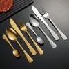 GOODJAYVEN Silverware Flatware Set, 40-piece Stainless Steel Pattern Tableware Set Hotel Household 10-person Tableware Steak Knife Fork Spoon(Silver) view 4
