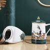 DIEYPOL Tea Tin Ceramic Loose Tea Storage Container Jar Home Office Tea Brewing Cup with Filter Office Cup Tea Gift Box Set Tea Canister view 3