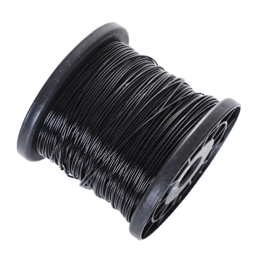 Black PVC Plastic Coating 304 Stainless Steel Flexible Steel Wire Rope Clothesline Waterproof and Rustproof(1.2mmX50M)