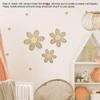 3 Pcs Wall Decor Natural Rattan Flower Wall Hanging Art Wooden Wall Art Nursery Wall Decor Flowers Farmhouse Hanging Decor for Home Office Nursery view 3