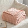 Extra Large Soft Throw Blanket, 3D Bubble Decorative Cozy Fuzzy Flannel Blanket, Winter Versatile Cozy Lightweight Flannel Blanket, Flannel Bed Blanket All Season Use view 3