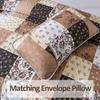 Mybedsoul Brown Quilt Set Twin Size, 2 Pieces Plaid Floral Bedspread Set Patchwork Reversible Bedding Set Microfiber Lightweight Bedspread Coverlet Set for All Season 68"x86" view 4