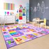 Chicrug 7x10 ABC Kids Rug for Classroom, Washable Non Slip Playroom Playmat view 2