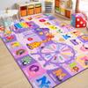 Chicrug 7x10 ABC Kids Rug for Classroom, Washable Non Slip Playroom Playmat view 3