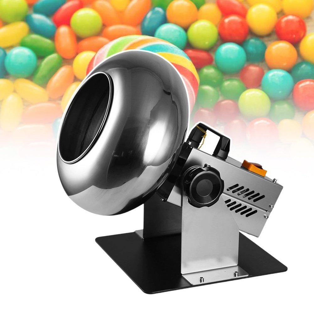 Candy Chocolate Candy Coater Machine,Chocolate Coating Polishing Machine With Blower,1-3Kg/Time,For Coater Sugar Ball,220V