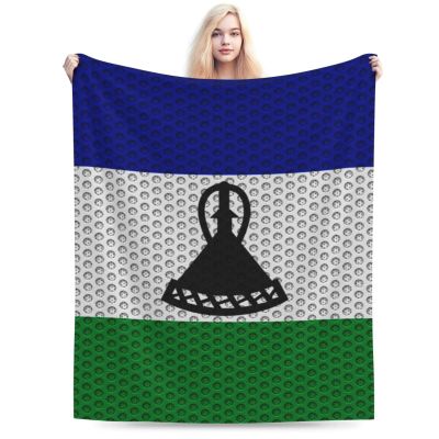 Flag of Lesotho Throw Blanket for Couch 50"x40" Cozy Soft Sofa Chair Bed Throw Blankets Flannel Blanket