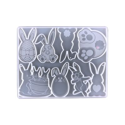 Bunny Rabbit Silicone Mold Fondant Candy Carrot Egg Shaped Molds for Cupcake Topper Chocolate Pastry Cookie Cake Decor
