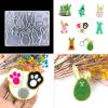 Bunny Rabbit Silicone Mold Fondant Candy Carrot Egg Shaped Molds for Cupcake Topper Chocolate Pastry Cookie Cake Decor view 2