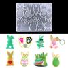 Bunny Rabbit Silicone Mold Fondant Candy Carrot Egg Shaped Molds for Cupcake Topper Chocolate Pastry Cookie Cake Decor view 3