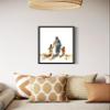 Jesus Walking with Children Art Print Poster, Religious Faith Spiritual Wall Art Painting Worship Prayer Artwork Posters for Bedroom Living Room Decorations (Jesus Walking with Children, 16x20 inches + (Black Frame)) view 2