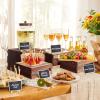 6 Pcs Buffet Risers with Mini Signs, Rustic Wood Cake Stands, Food Risers for Buffet Table, Dessert Display Stand, Wood Crates, Rustic Cake Stand for Party, Wedding, Birthday, Baby Shower, 3 Sizes view 2