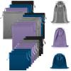 20 Pcs Satin Game Storage Bags for Women Men, S,M,L, Blue and Purple view 1