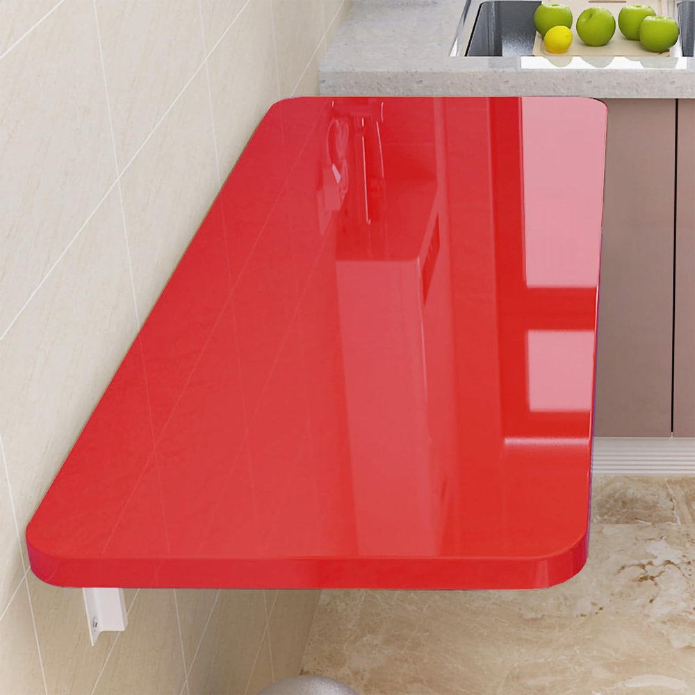 ORNDSDM Wall Mounted Folding Table, Fold Down Table Wall Mounted, Wall Mounted Folding Table for Laundry Room, Floating Table for Wall, Wall Desk Fold Down for Small Spaces