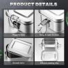Umigy 6 Pcs Stainless Steel Bento Box 550ml Metal Lunch Box Food Storage Containers Metal Container, Lockable Clips to Leak Proof, Reusable Dishwasher Safe Lunch Snack Boxes for Work, School view 3