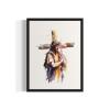Jesus Carrying the Cross Art Print Poster, Religious Faith Spiritual Wall Art Painting Worship Prayer Artwork Posters for Bedroom Living Room Decorations (Jesus Carrying the Cross, 16x20 inches + (Black Frame)) view 1