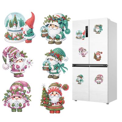BAYUNOE Diamond Art Refrigerator Magnet DIY Creative Fridge Magnet Diamond Art Painting Decorations Magnets Stickers for Home Decors Cabinet Refrigerator-Christmas Goblin