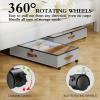 Yecaye Under Bed Storage with Wheels, 2 Pack Under Bed Storage Containers with Adjustable Dividers & Clear Window, Rolling Underbed Organizer Bins Drawers for Clothes, Shoes, Blankets, Grey view 3
