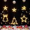 suddus Christmas Window Lights Decoration, Star, Bell & Tree Warm White view 1
