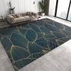 3x4 Rugs for Entryway Golden Texture Lotus Pattern Low Pile Area Rug, Modern Simple Leaves Kids Bedroom Rug Soft for Coffee Shop Living Room Under Table Game Room view 1
