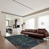 3x4 Rugs for Entryway Golden Texture Lotus Pattern Low Pile Area Rug, Modern Simple Leaves Kids Bedroom Rug Soft for Coffee Shop Living Room Under Table Game Room view 3
