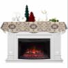 Southwest Floral Fireplace Mantel Scarf Cover, Traditional Oriental Boho Mandala Tribal Mantel Shelf Top Scarf Runner for Christmas Halloween Thanksgiving Fall Indoor Decorations 60" L x 17" W view 1