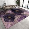 6x9 Area Rugs Mysterious Dreamlike Floral Living Room Rugs, Purple Creative Stain Classroom Rug with Carpet Non-Slip Backing for Bedroom Office Home Decor view 1