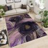 6x9 Area Rugs Mysterious Dreamlike Floral Living Room Rugs, Purple Creative Stain Classroom Rug with Carpet Non-Slip Backing for Bedroom Office Home Decor view 2