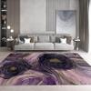 6x9 Area Rugs Mysterious Dreamlike Floral Living Room Rugs, Purple Creative Stain Classroom Rug with Carpet Non-Slip Backing for Bedroom Office Home Decor view 3