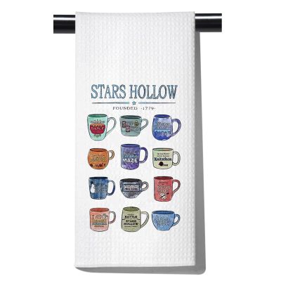 POFULL Luke's Diner Merch TV Show Inspired Gift Housewarming Gift Stars Hollow Founded 1779 Kitchen Towel