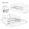 Merax Twin Size Velvet Daybed with Extended Pop Up Trundle, Upholstered Sofa Bed Daybed, Space-Saving Twin to King Design for Guest Room, Mattress not Included, Pink view 2