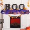 Christmas Fireplace Mantel Scarf Cover, Cartoon Tree Street Night Light Winter Forest Mantel Shelf Top Scarf Runner for Christmas Halloween Thanksgiving Fall Indoor Decorations 90" L x 17" W view 4