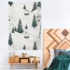 WYUSPGK Wall Tapestry, Ski Lift With Fir Tree Print Large Polyester Hanging Decor with Installation Kit Ideal for Bedroom, Living Room, Meditation Space view 4