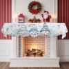 Nautical Gnomes Fireplace Mantel Scarf Cover, Coastal Blue Turtle Jellyfish Sea Starfish Mantel Shelf Top Scarf Runner for Christmas Halloween Thanksgiving Fall Indoor Decorations 90"L x 17"W view 2