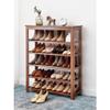 ENGENDER Shoe Rack Storage Organizer Modern Freestanding Multi-Tier Shoe Rack Space Saving Wooden Shoe Cabinet Locker Tower (6 Tiers, Brown)(80cm Wide) view 2