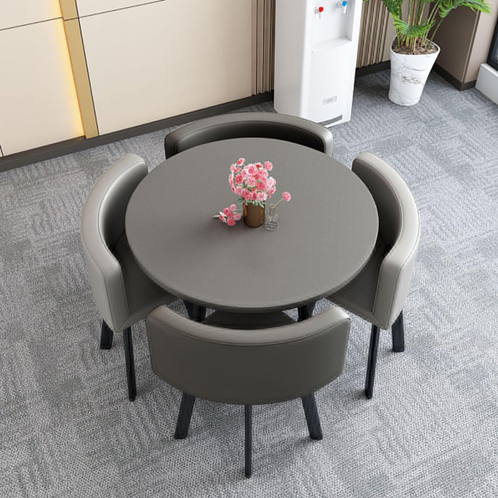 OCAZI Round Conference Table for Dinning Room/Kitchen Simple Small Round Table Kitchen Dining Table Set