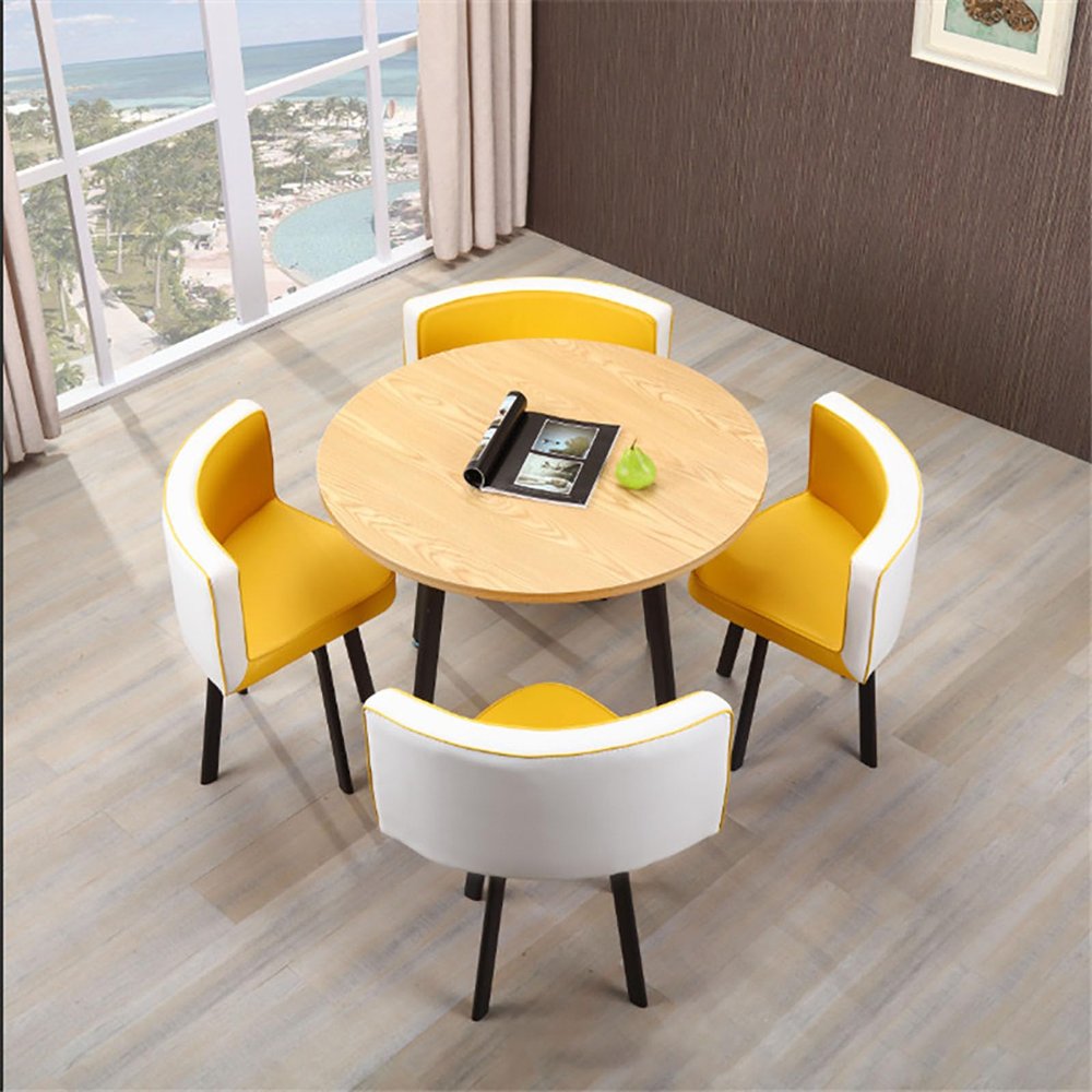 OCAZI Round Conference Table for Dinning Room/Kitchen Simple Small Round Table Kitchen Dining Table Set