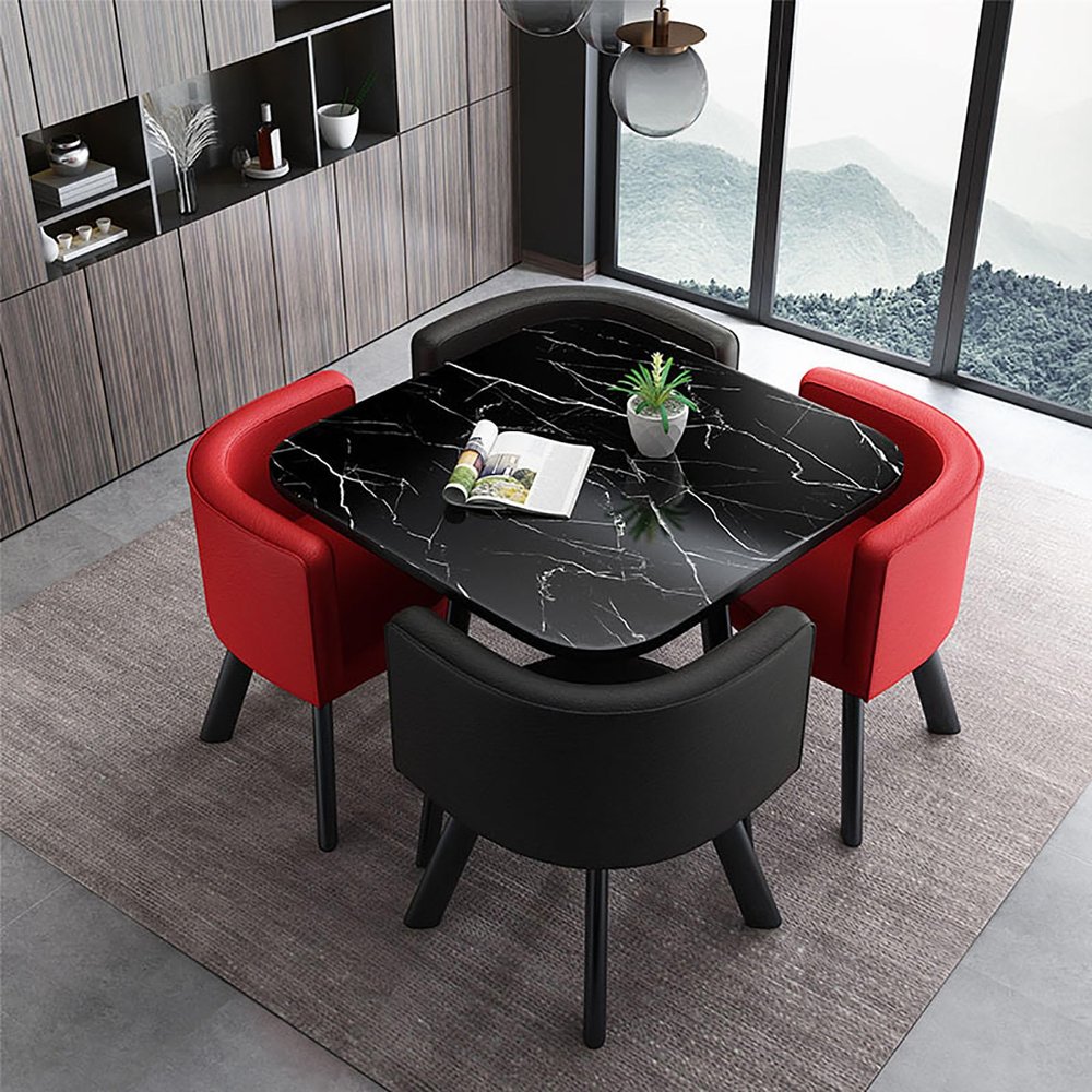 OCAZI Round Conference Table for Dinning Room/Kitchen Simple Small Round Table Kitchen Dining Table Set