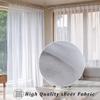 TOAVA DECO Extra Wide White Pinch Pleated Curtains 80x84 Inches Long Window Curtains Faux Linen Semi Sheer Drapes Light Filtering with Hooks Traverse Rods for Living Room Bedroom Meeting Room,1 Panel view 2