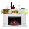 Fall Maple Tree Fireplace Mantel Scarf Cover, Autumn Thanksgiving Orange Red Leaf Animal Mantel Shelf Top Scarf Runner for Christmas Halloween Thanksgiving Fall Indoor Decorations 60" L x 17" W view 1