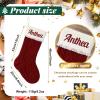 Personalized Christmas Stockings Set of 5 Custom Name Family Christmas Stockings 18 Large Knit Knitted Xmas Stocking for Kids, Rustic Farmhouse Fireplace Hanging Ornament Holiday Xmas Decoration view 2