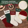 Personalized Christmas Stockings Set of 5 Custom Name Family Christmas Stockings 18 Large Knit Knitted Xmas Stocking for Kids, Rustic Farmhouse Fireplace Hanging Ornament Holiday Xmas Decoration view 3