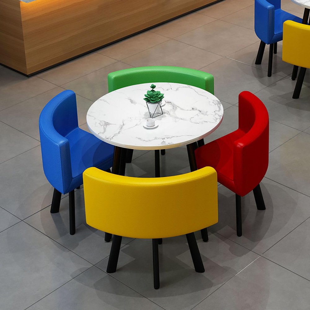 OCAZI Round Conference Table for Dinning Room/Kitchen Simple Small Round Table Kitchen Dining Table Set