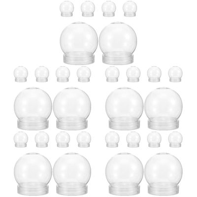 Homoyoyo 30pcs Clear Water Globes Compact Decorative Globes for Crafts High for Sequins Embellishments Lightweight Portable for